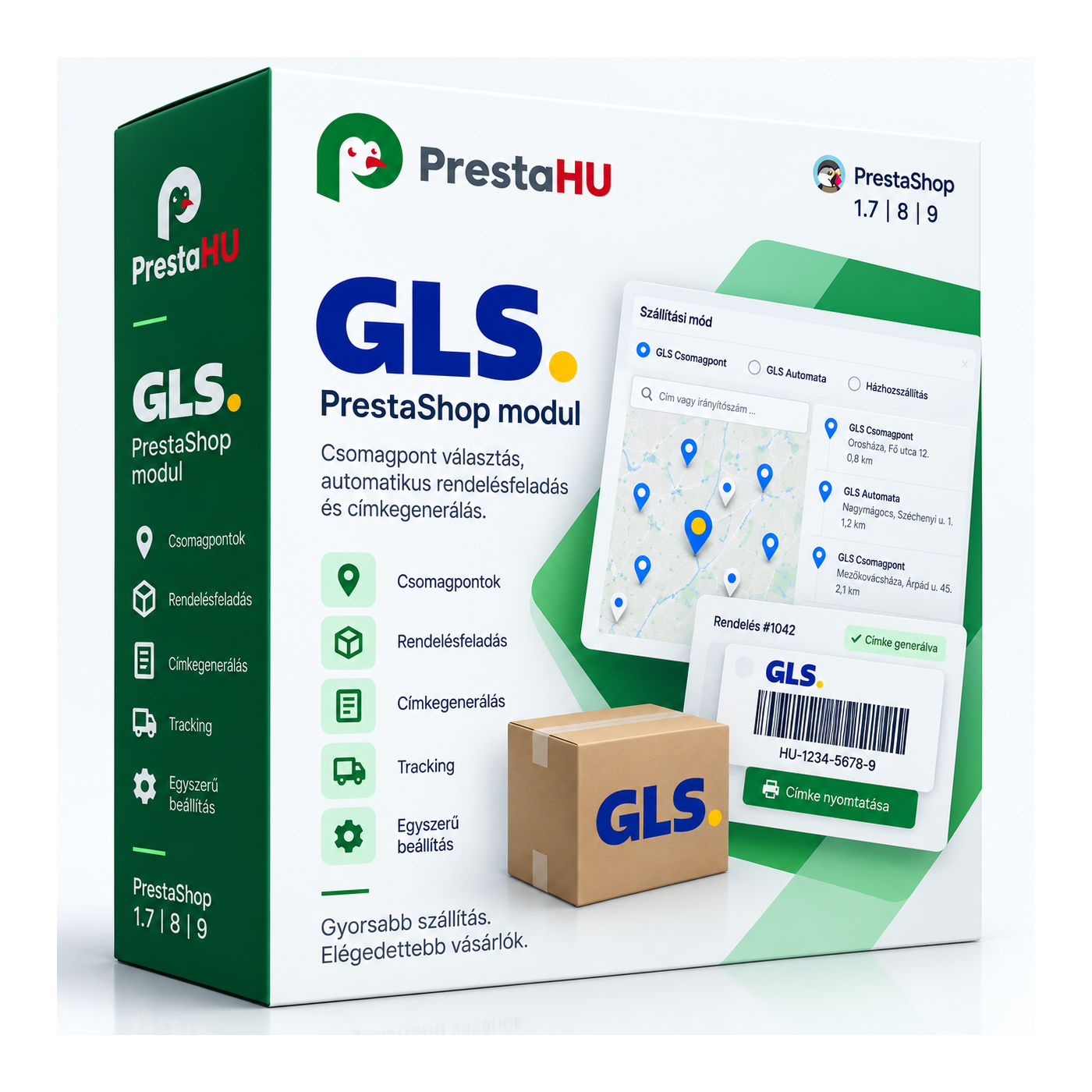 Modul GLS de alegere a punctului și trimitere a comenzilor | PrestaHU