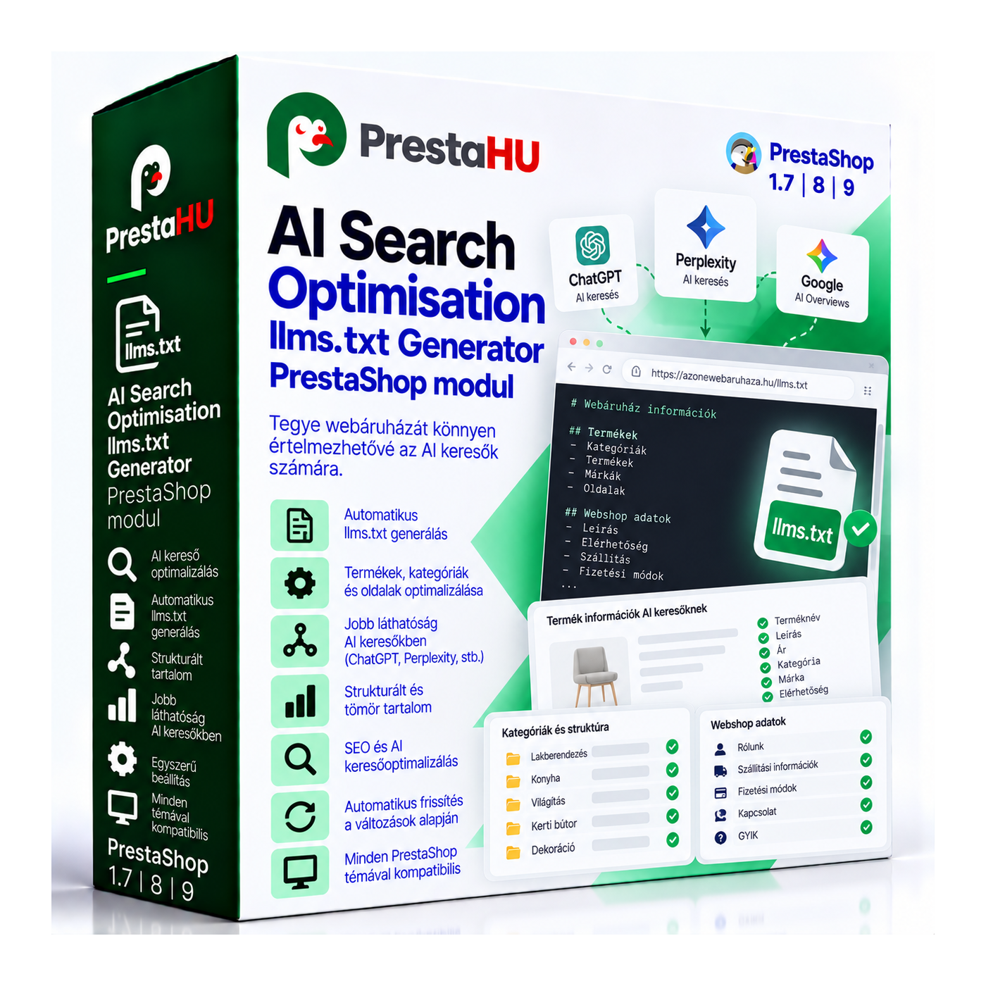 Modul PrestaShop de optimizare pentru căutarea AI – generator llms.txt