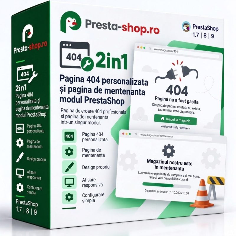2in1: Pagină 404 și pagină de mentenanță personalizate