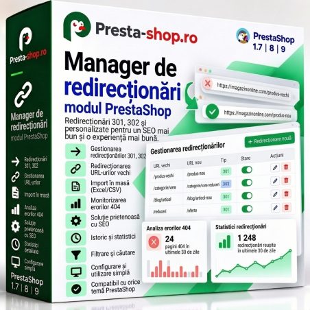 Manager de redirecționări – redirect 301 și redirecționare automată