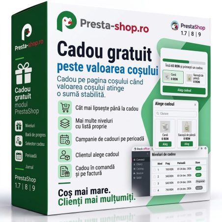 Modul Cadou gratuit la comandă PrestaShop | Presta-shop.ro