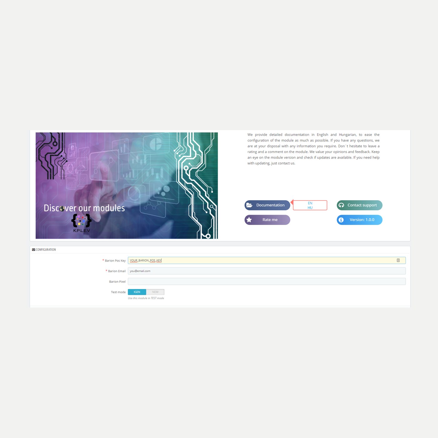 PrestaShop - Plată Barion și integrare Barion Full Pixel PrestaShop